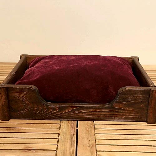 Dekoratif Ahşap Kedi Yatağı, Kedi Ve Köpek Yatağı, Evcil Hayvan Yatağı Ceviz