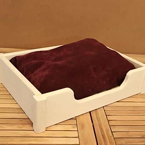 Dekoratif Ahşap Kedi Yatağı, Kedi Ve Köpek Yatağı, Evcil Hayvan Yatağı Beyaz