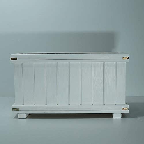 Beyaz Ayaksız Dikdörtgen Saksı