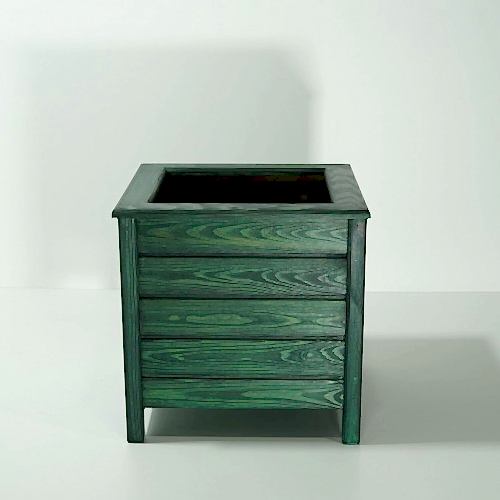 Yeşil Ayaklı Kare Saksı