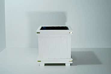 Beyaz Ayaksız Kare Saksı