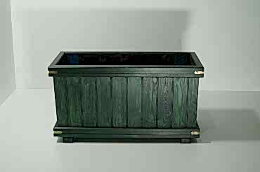 Yeşil Ayaksız Dikdörtgen Saksı