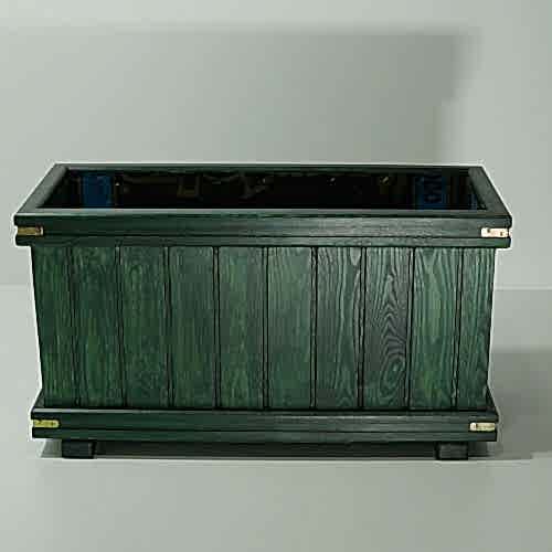 Yeşil Ayaksız Dikdörtgen Saksı