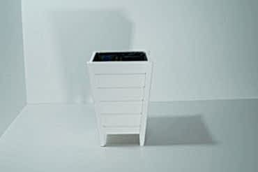 Beyaz Büyük Boy Kova Saksı