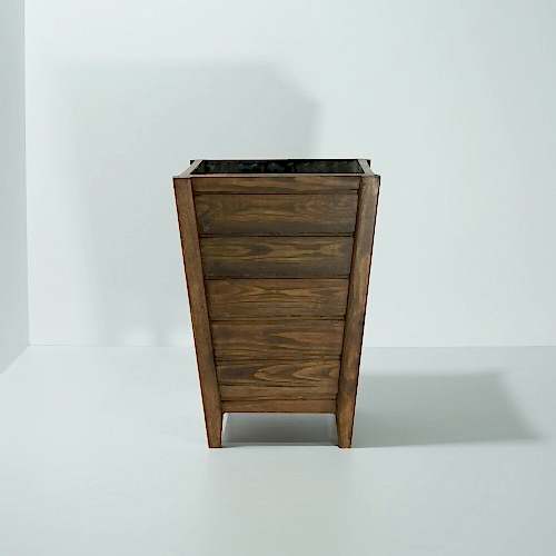 Kahverengi Büyük Boy Kova Saksı