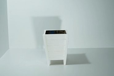 Beyaz Orta Boy Kova Saksı