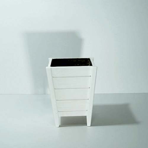 Beyaz Orta Boy Kova Saksı